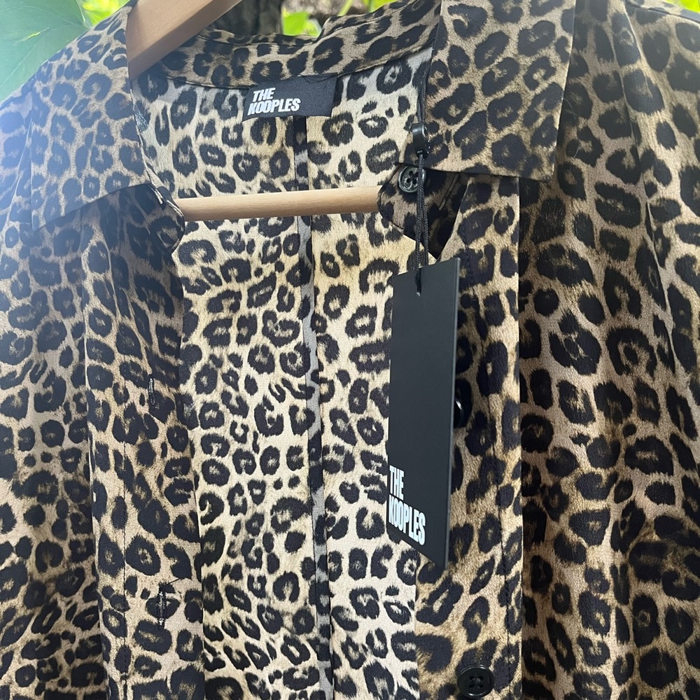 The Kooples leopard print shirt dress